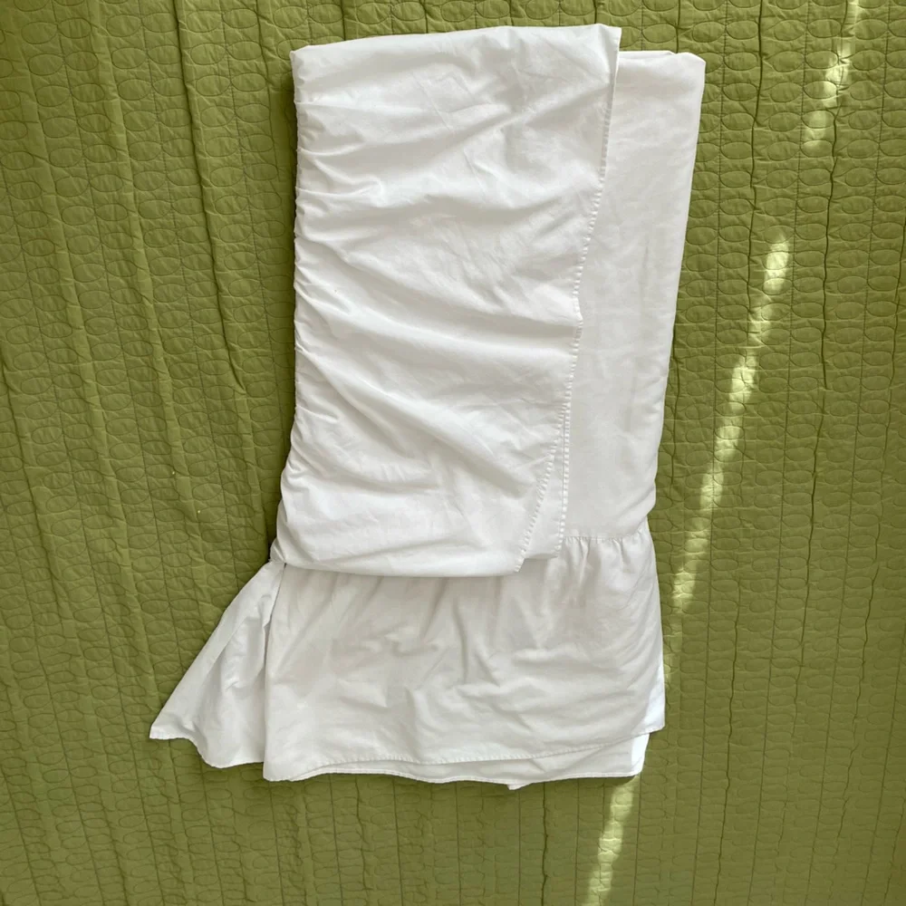 Bed Skirt, White Bed Ruffle Full Size, #2